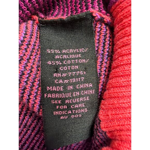 Betsey Johnson Womens Multicolor Butterfly Print V-Neck Sweater Dress Sz M - Picture 8 of 10